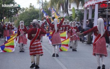 Gerak Jalan Indah Meriahkan HUT ke-81 RI di Wakatobi, Ratusan Pelajar Tampil Penuh Kreativitas