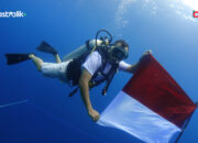 Semangat Kemerdekaan, Merah Putih Berkibar di Bawah Laut Wakatobi