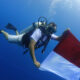 Semangat Kemerdekaan, Merah Putih Berkibar di Bawah Laut Wakatobi